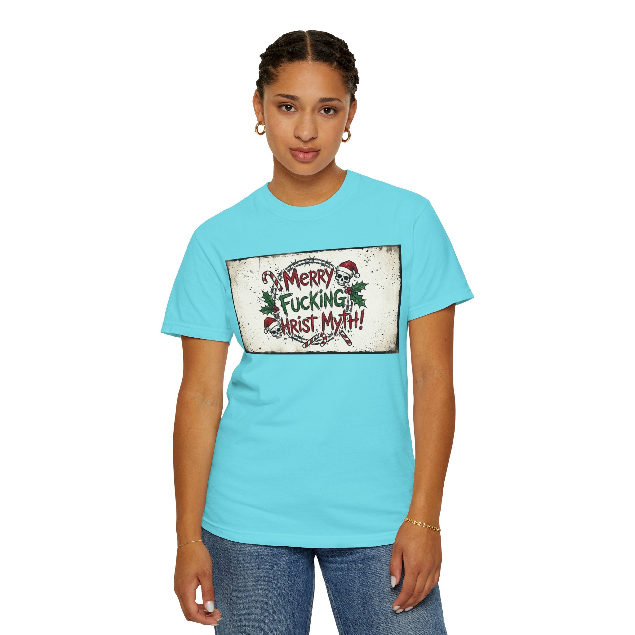 "MF Christ Myth 4" Unisex Garment-Dyed T-shirt