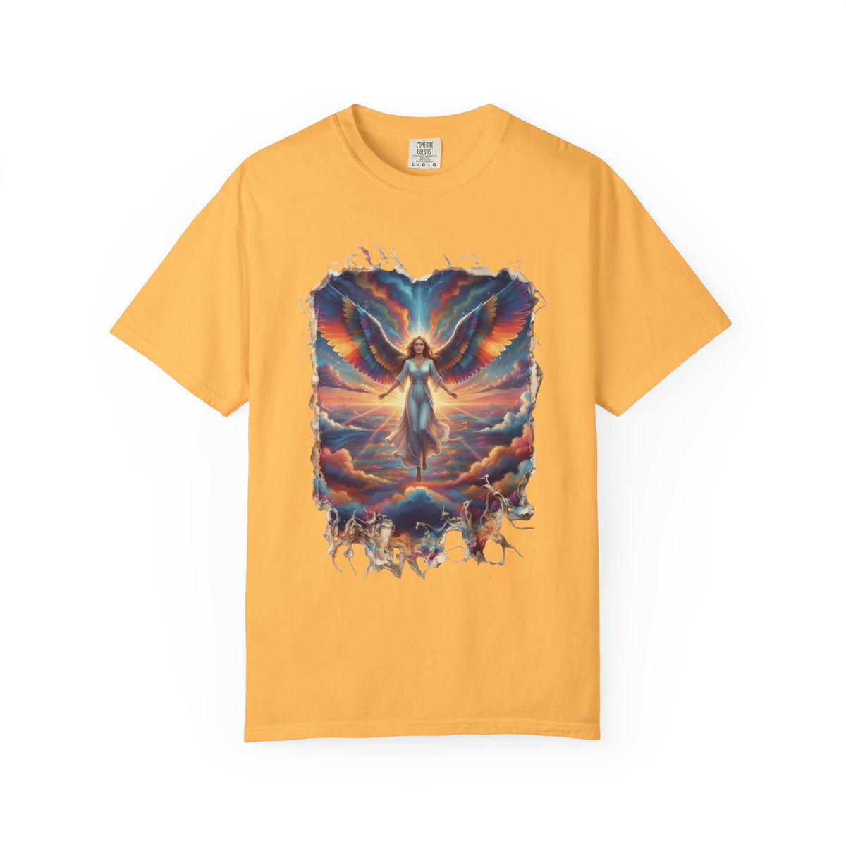 "Rainbow Angel" Unisex Garment-Dyed Tee