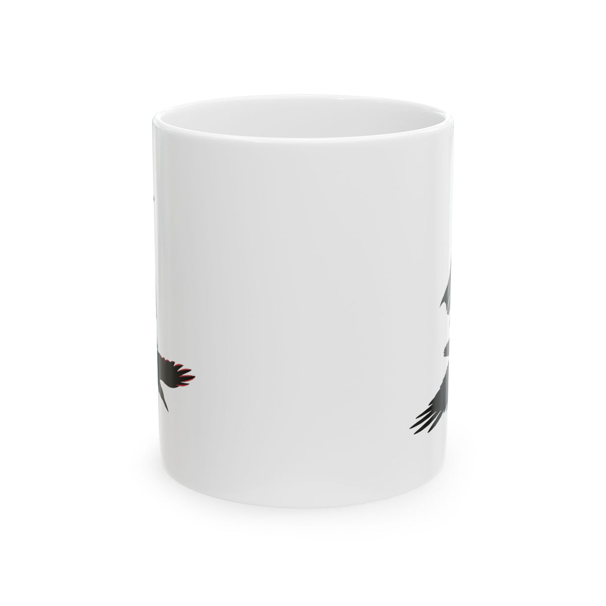 "Witch With Raven Shadow" White Ceramic Mug
