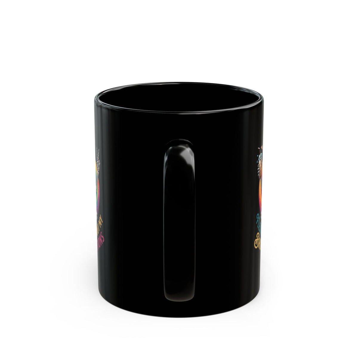 "Flexible But Not About Brunch" Black Ceramic Mug
