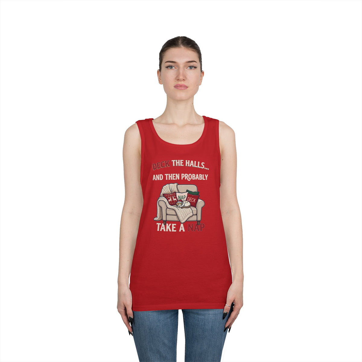 "Deck The Halls And Take A Nap" Tank Top