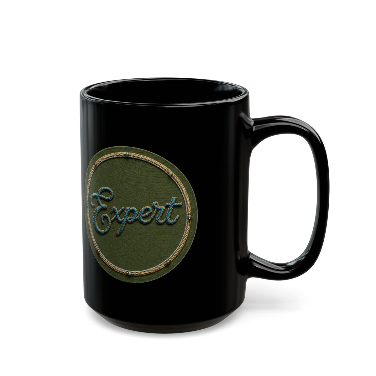 "Expert In Things That Don't Matter" Black Ceramic Mug — Graphic