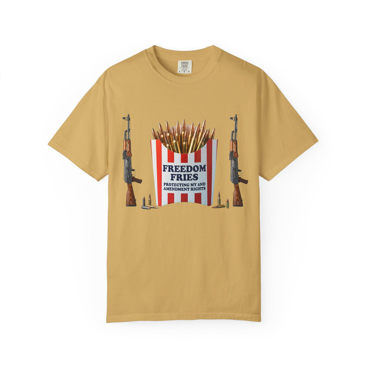 Color: Mustard | Freedom Fries Unisex Garment-Dyed Tee