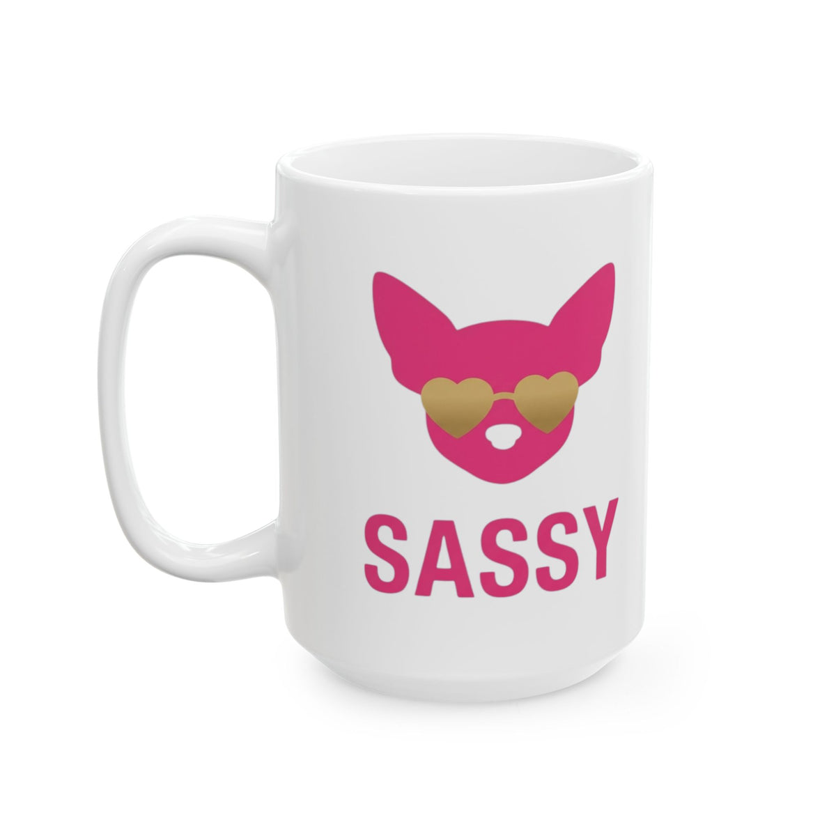 "Sassy Since Birth" White Ceramic Mug — Graphic