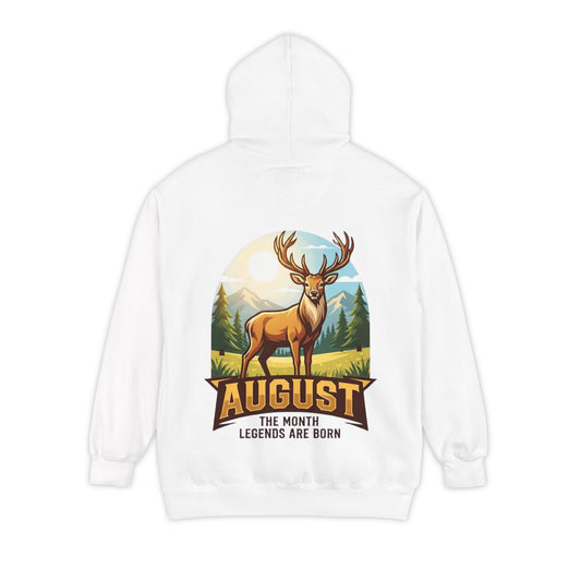 Color: White | August Legend Garment-Dyed Hoodie