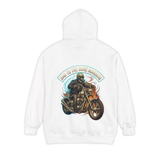 Color: White | Bad to the Bone Marrow Garment-Dyed Hoodie