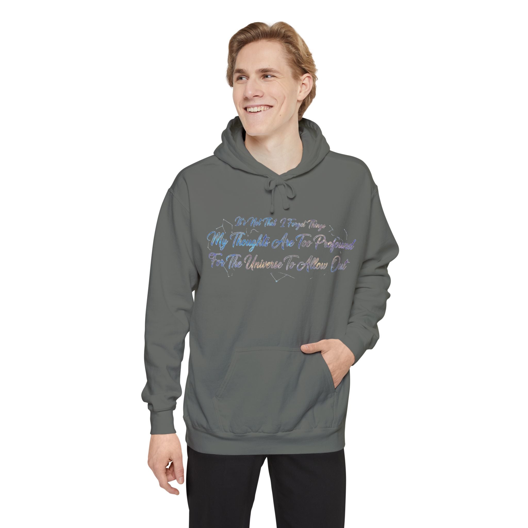 Profound Thoughts (Spoiler: There Are None) | Garment-Dyed Hoodie — AttitudeShirts