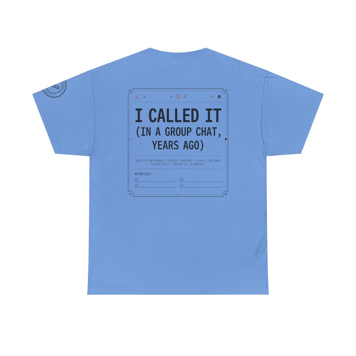 Color: Carolina Blue | Group Chat Premium Graphic Tee