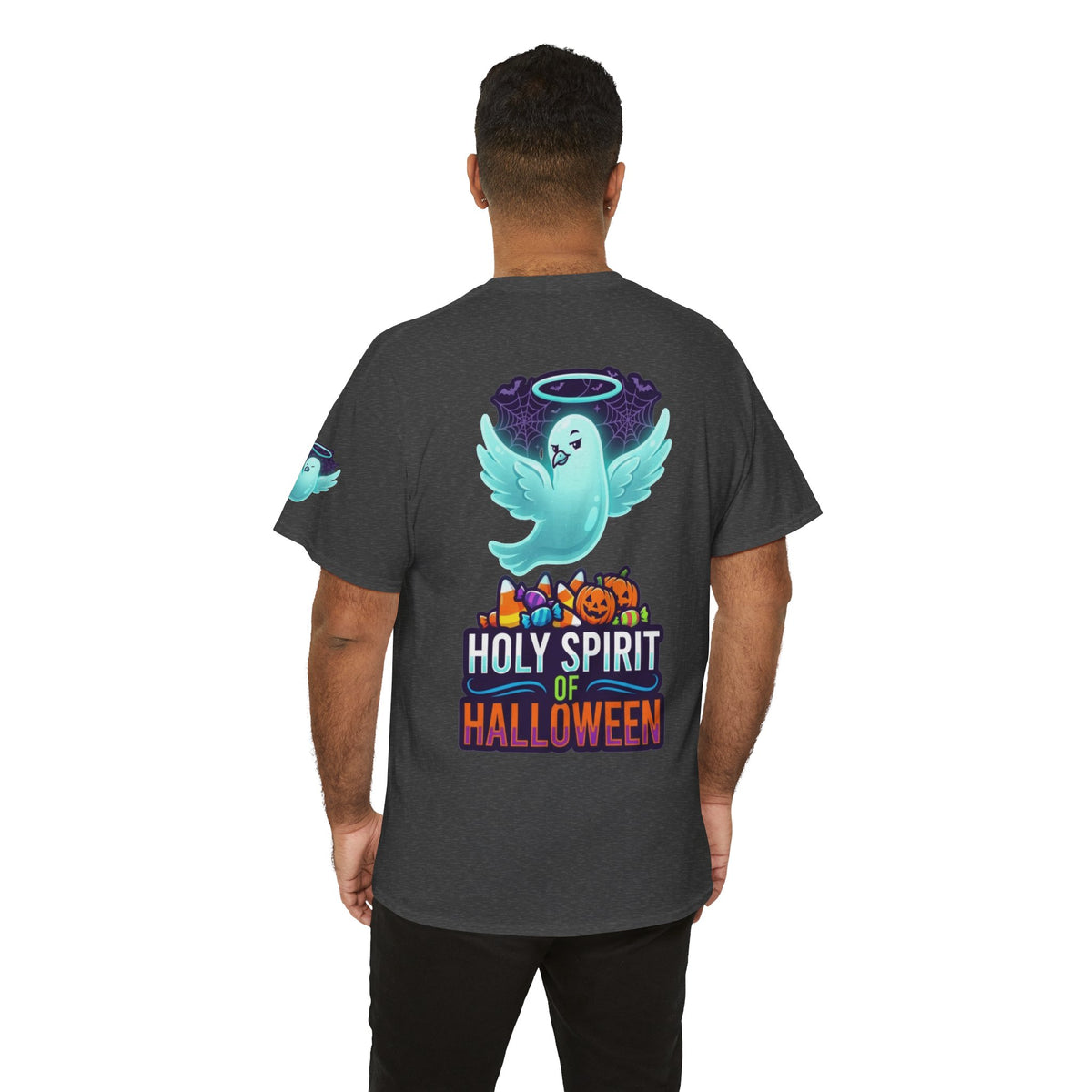 Color: Dark Heather | Holy Spirit of Halloween Premium Graphic Tee