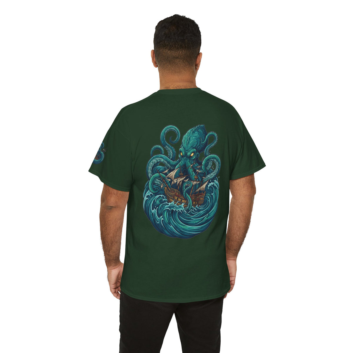 Color: Forest Green | The Kraken (Norse-Global Maritime) Premium Graphic Tee