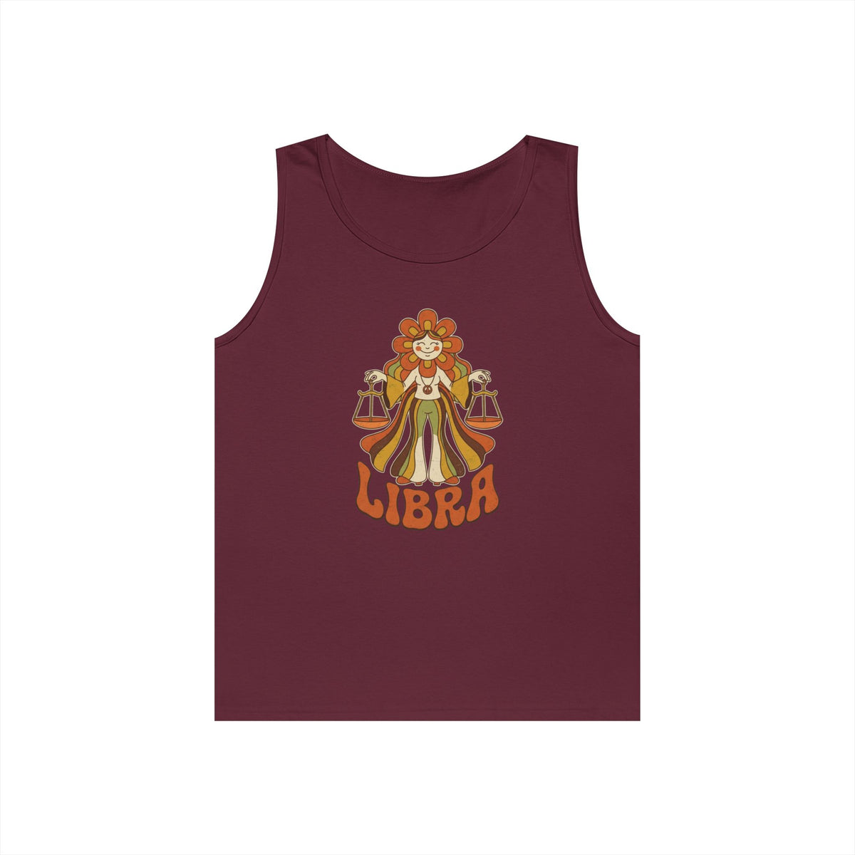 "Retro Mascot Groovy Libra" Tank Top