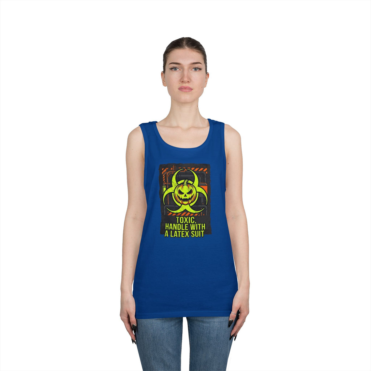 Color: Royal | Toxic handle With Latex Tank Top