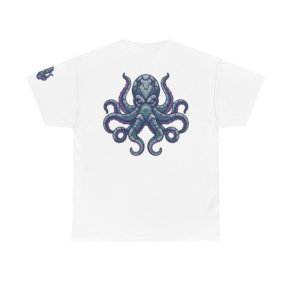 Color: White | Cyber Octopus Premium Graphic Tee