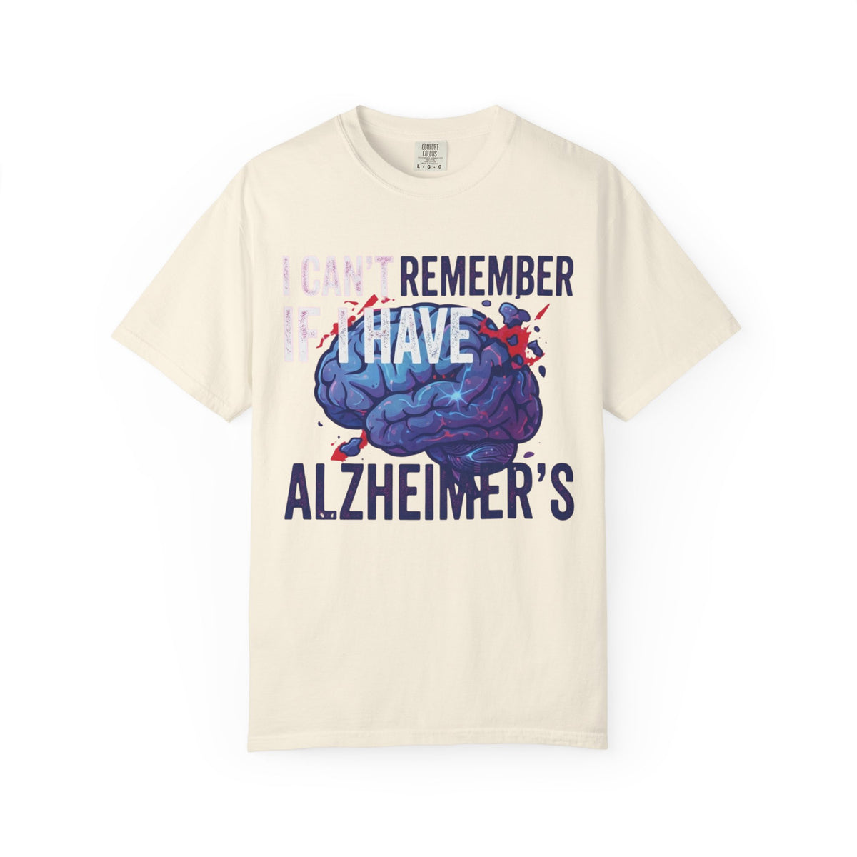 Color: Ivory | I Can't Remember Unisex Garment-Dyed Tee