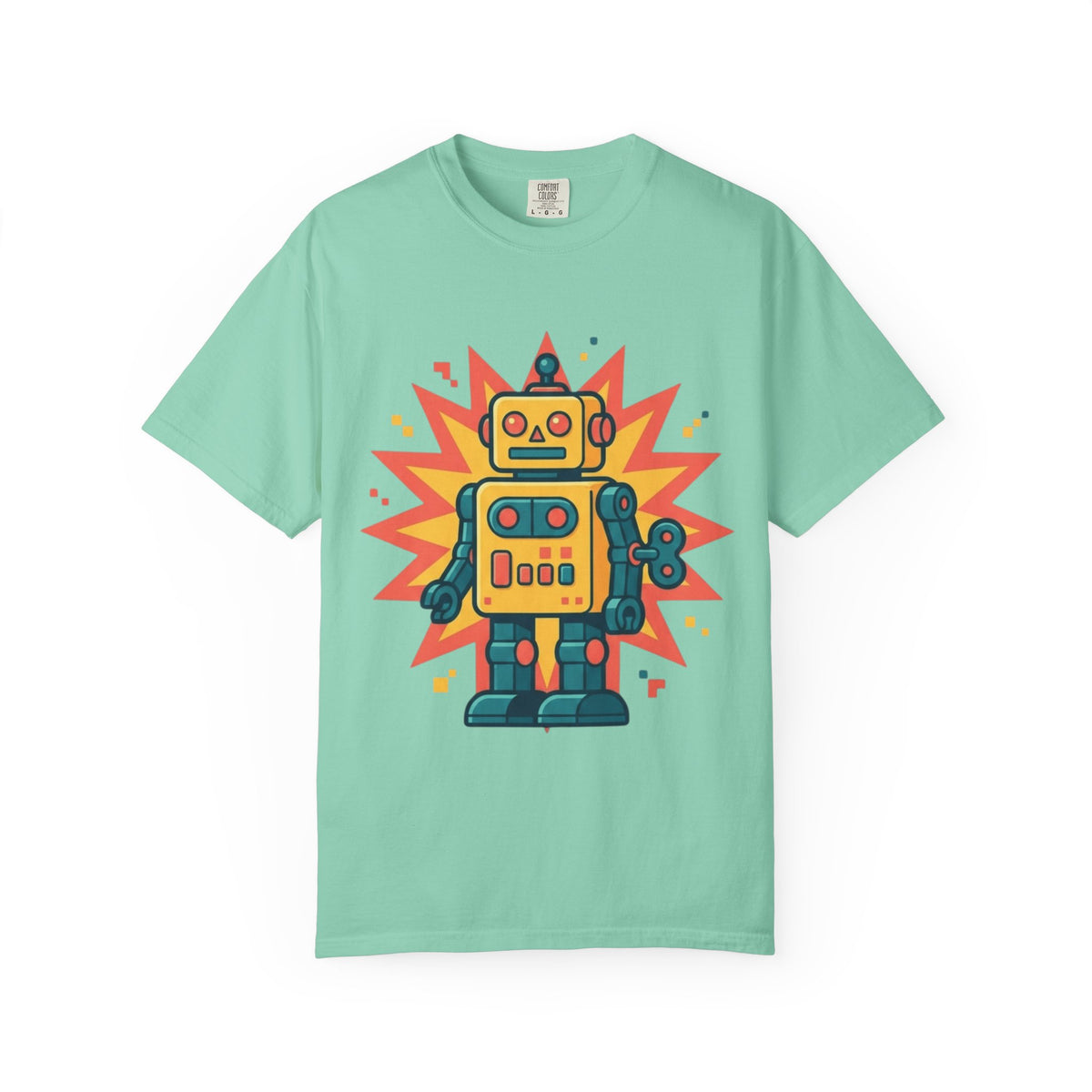 Color: Island Reef | Toy Robot Unisex Garment-Dyed Tee