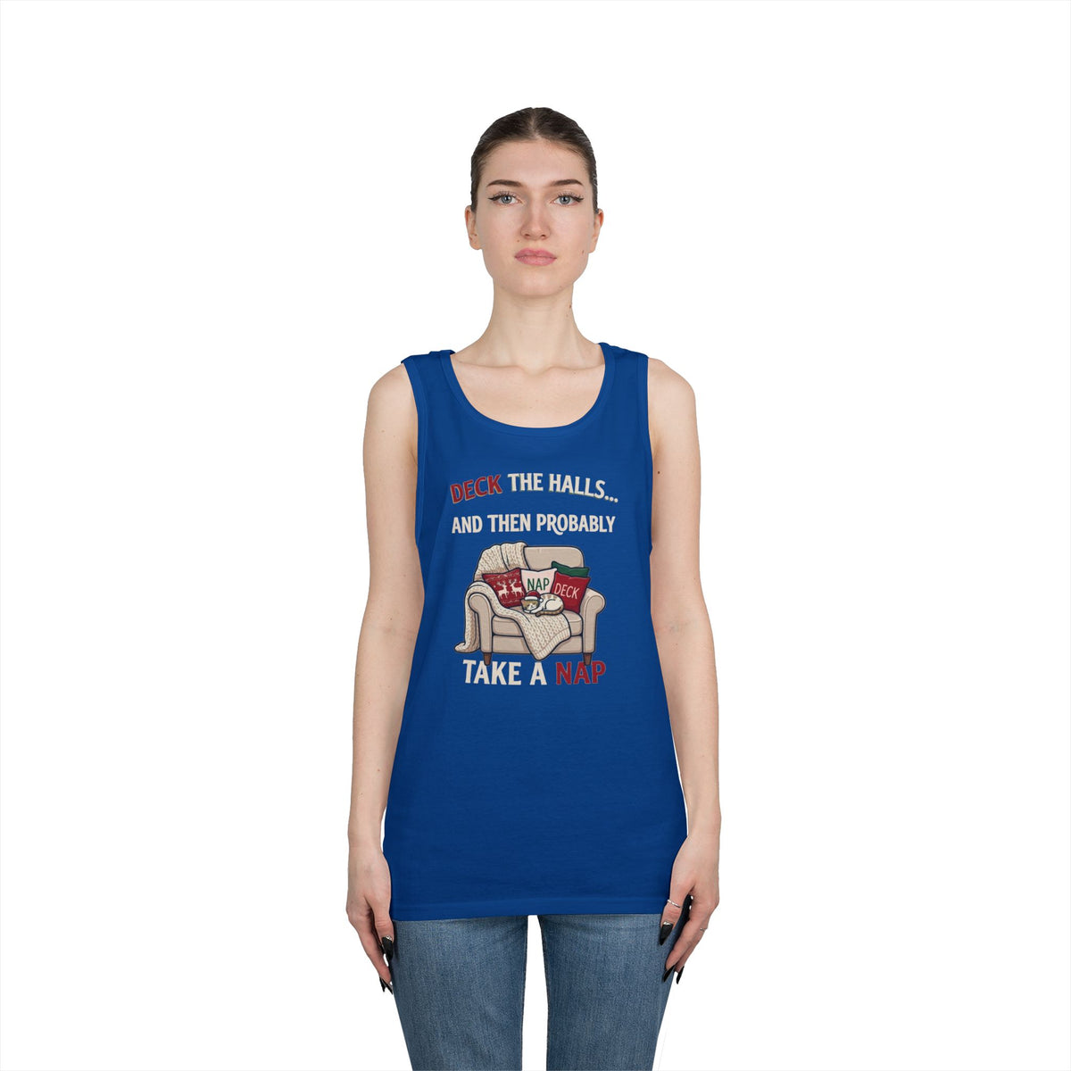 "Deck The Halls And Take A Nap" Tank Top