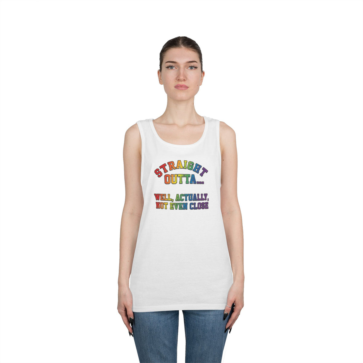 Color: White | Straight Outta Not Even Tank Top