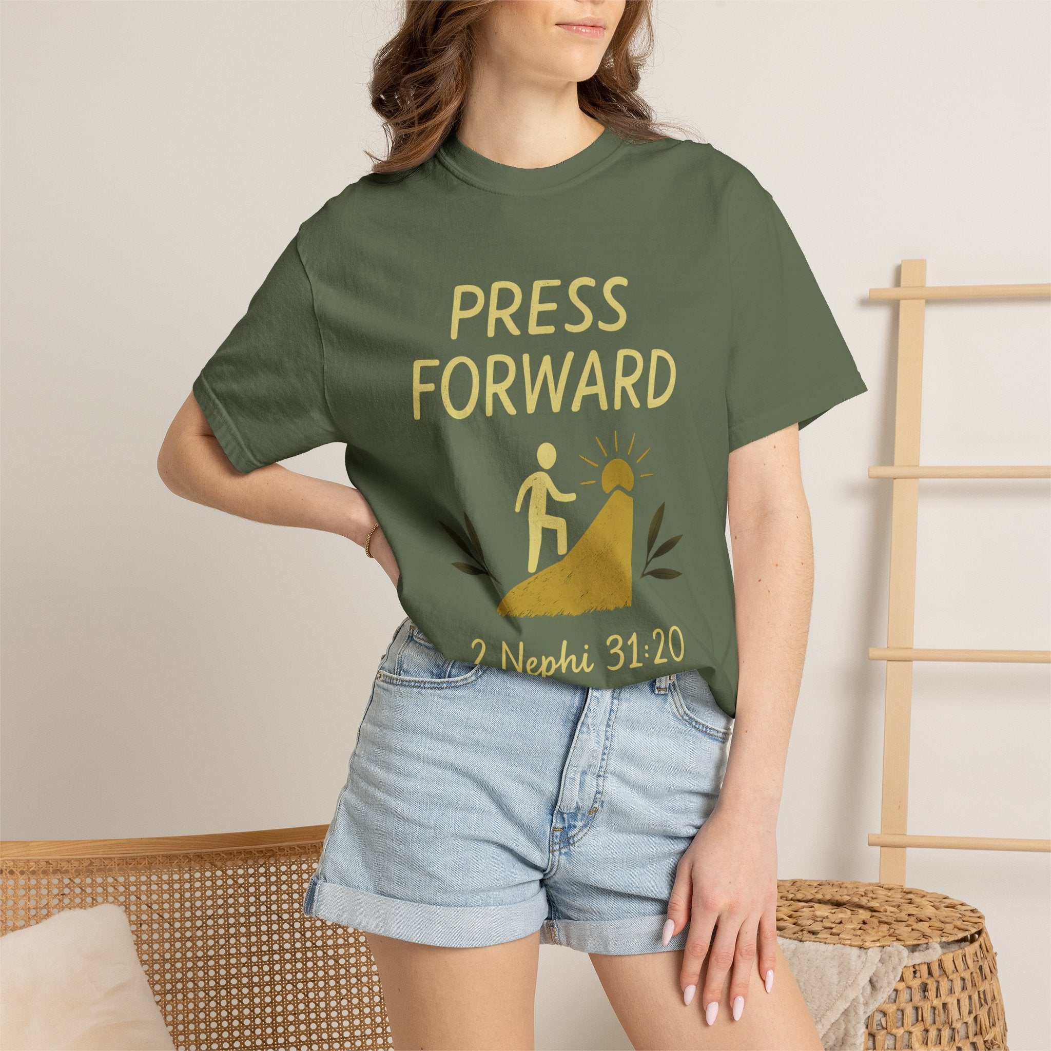 "Press Forward" Unisex Garment-Dyed T-shirt