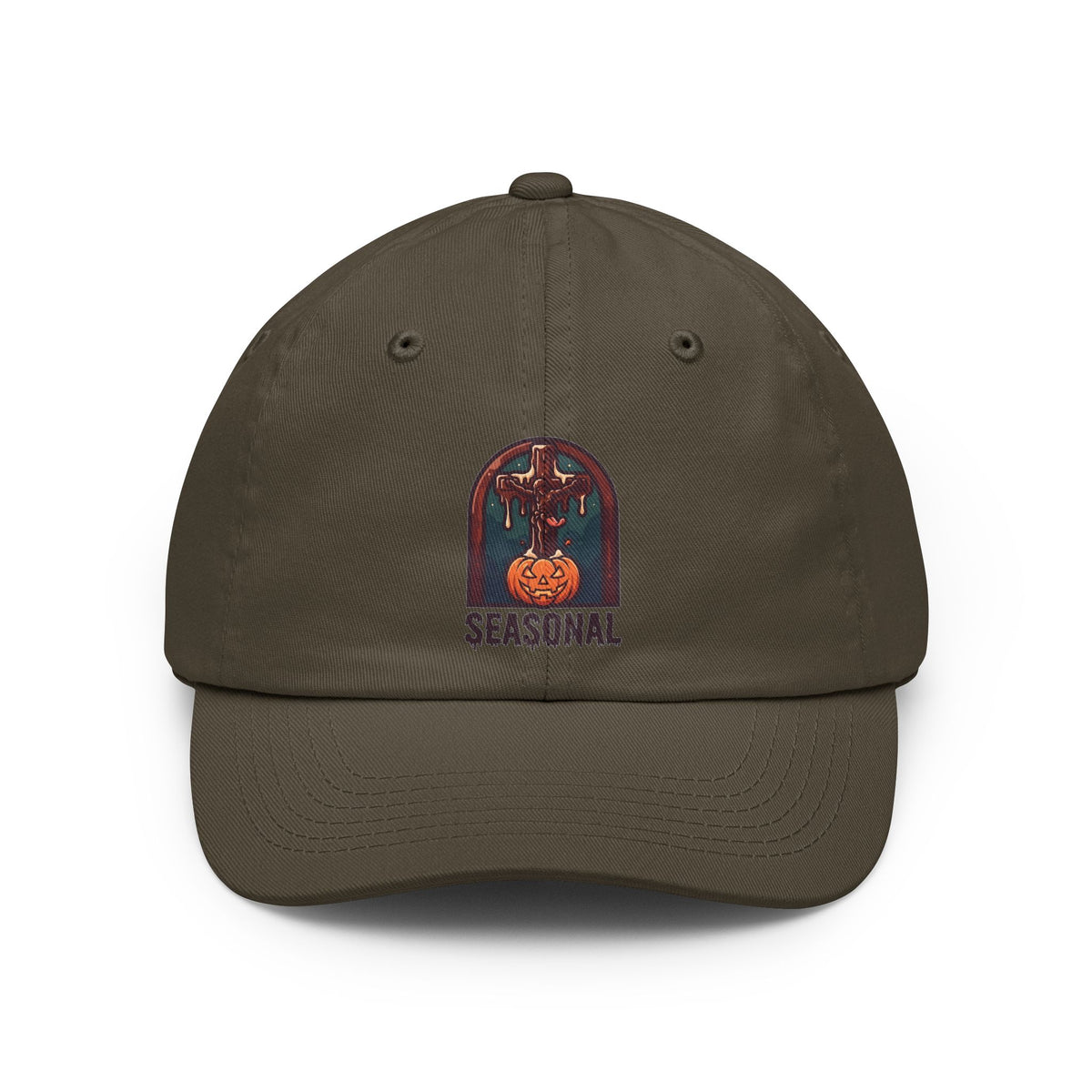 Color: Olive | Seasonal Transubstantiation Dad Hat — Graphic