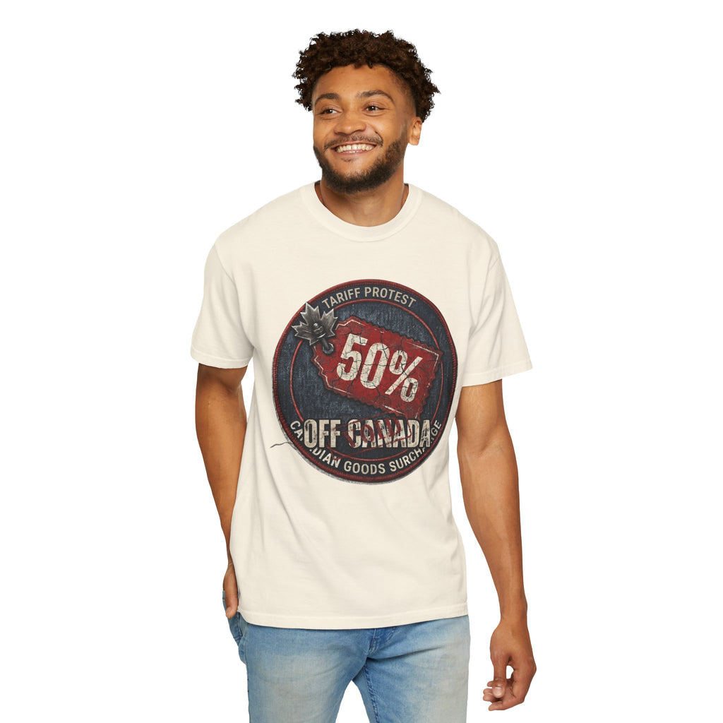 "50% Off Canada" Unisex Garment-Dyed Tee
