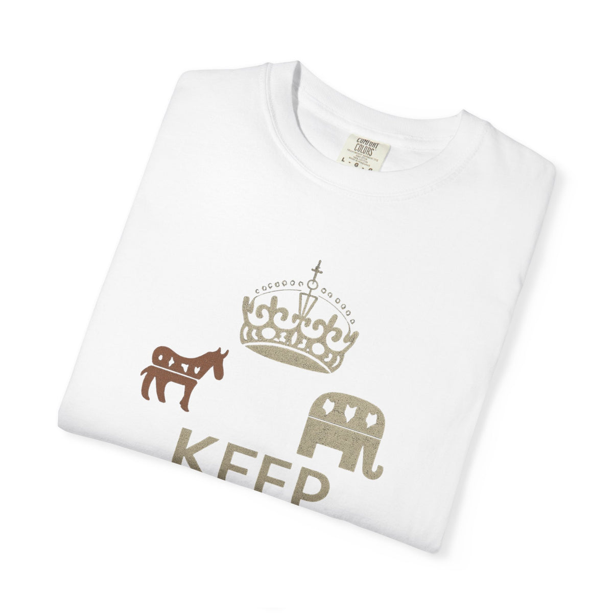 ""KEEP CALM AND BLAME THE OTHER PARTY" Unisex Garment-Dyed T-shirt