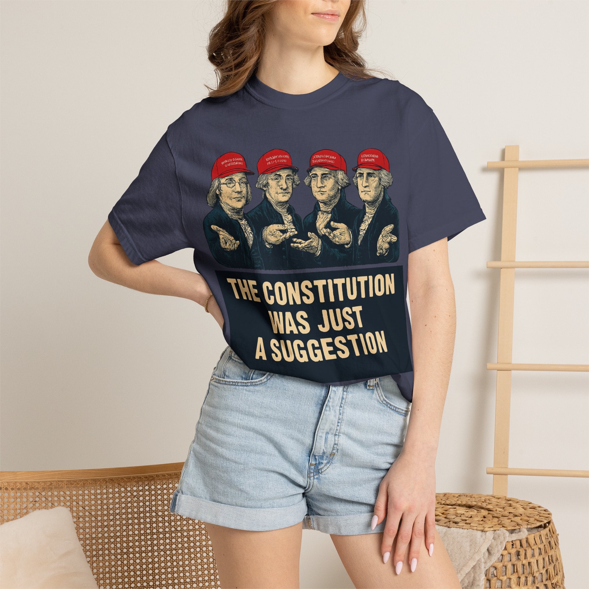 "The Constitution Was Just a Suggestion" Unisex Garment-Dyed T-shirt