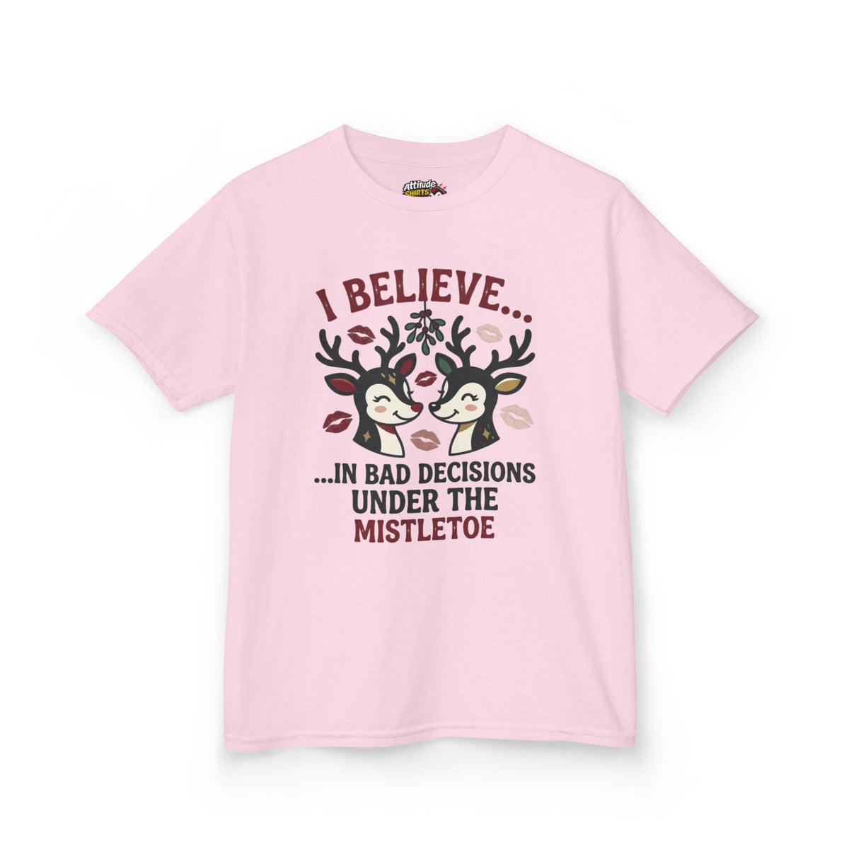 "Bad Decisions Under the Mistletoe" Kids Tee