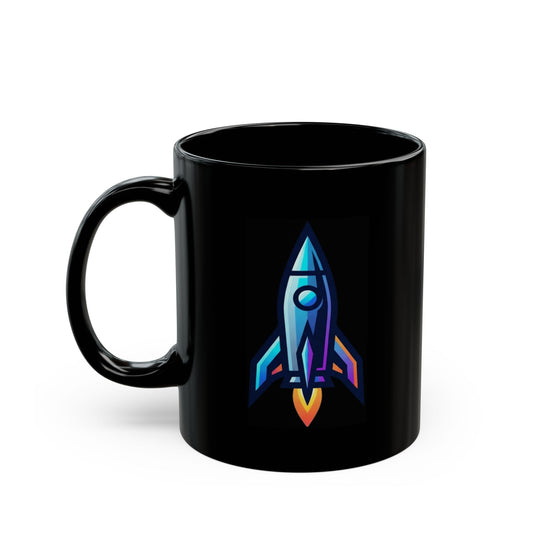 "Start The Future Is Now" Black Ceramic Mug — Graphic