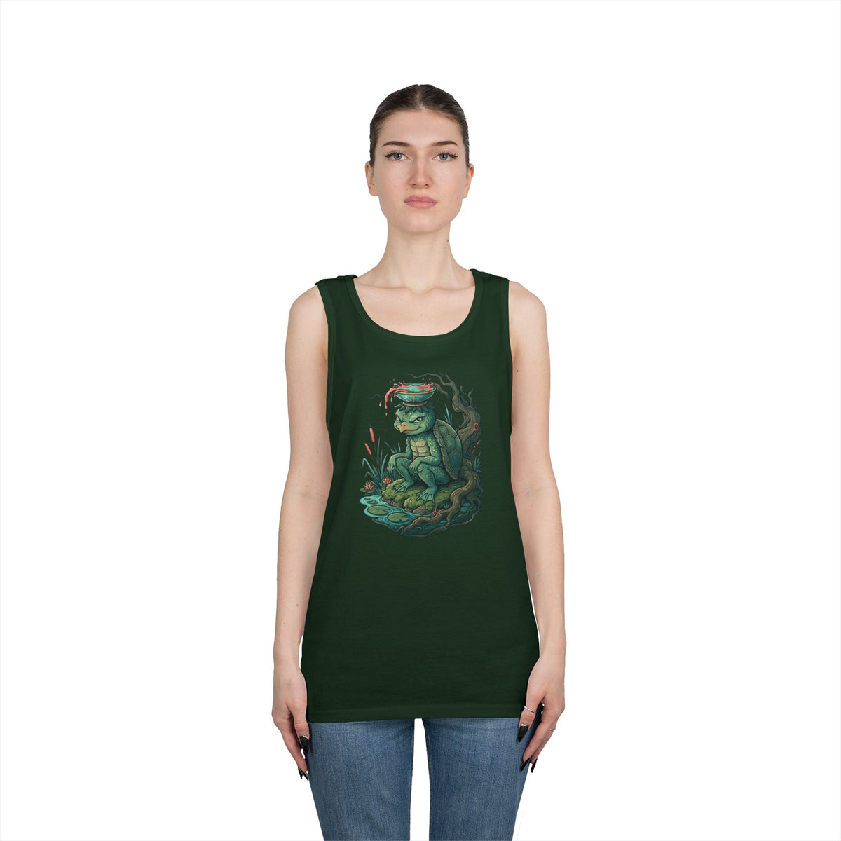 Color: Forest Green | Kappa (Japanese Folklore) Tank Top