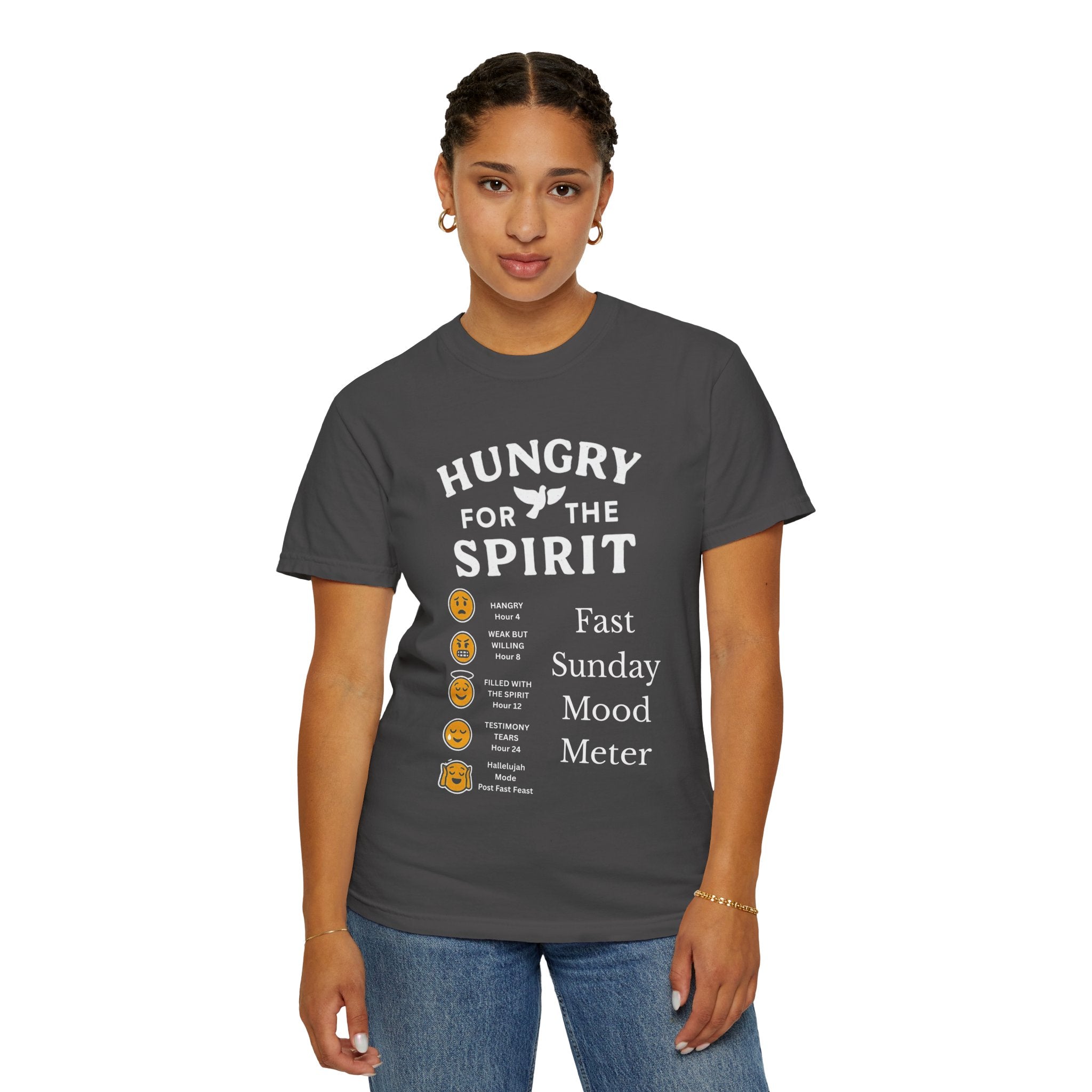 "Fast Sunday Mood Meter" Unisex Garment-Dyed T-shirt