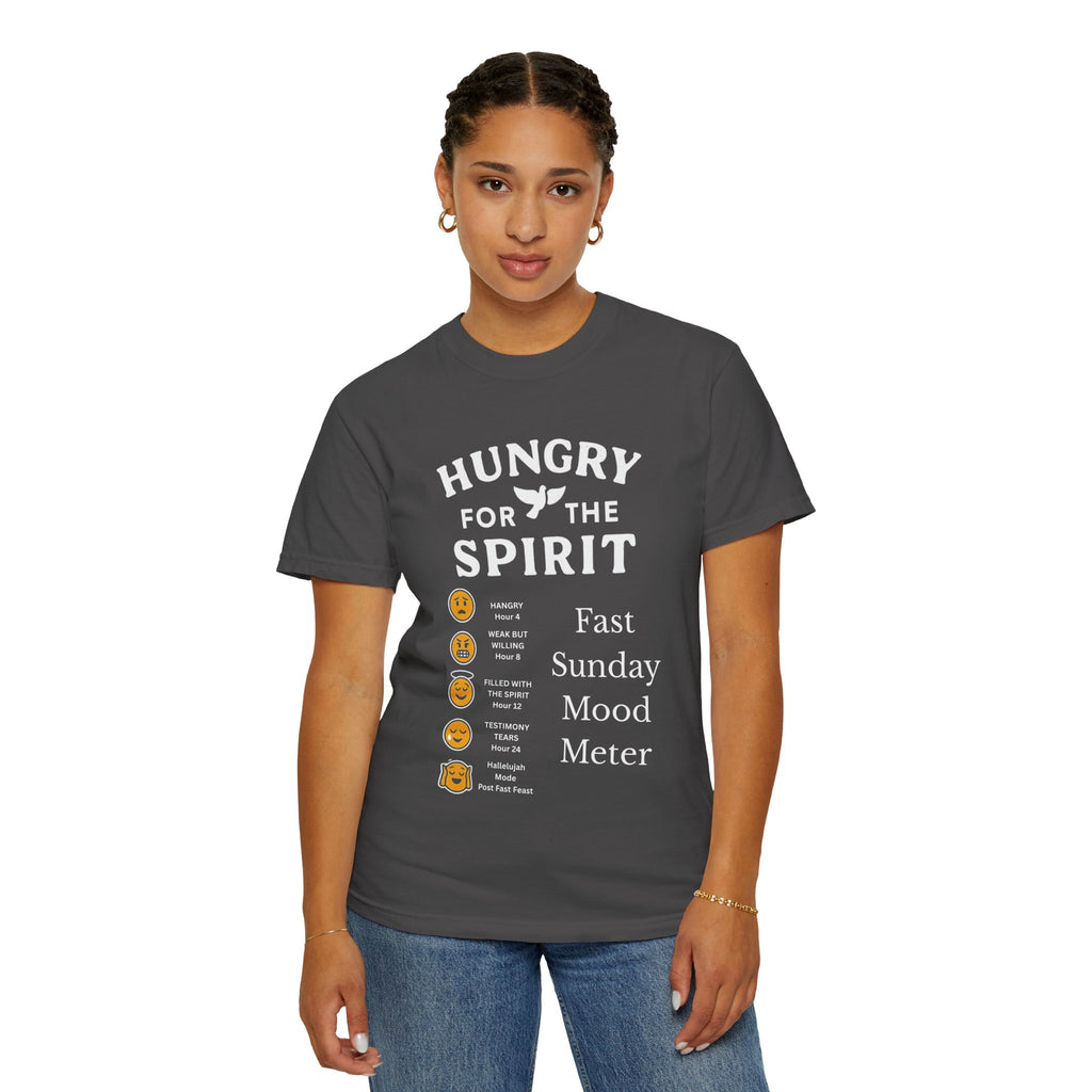 "Fast Sunday Mood Meter" Unisex Garment-Dyed T-shirt