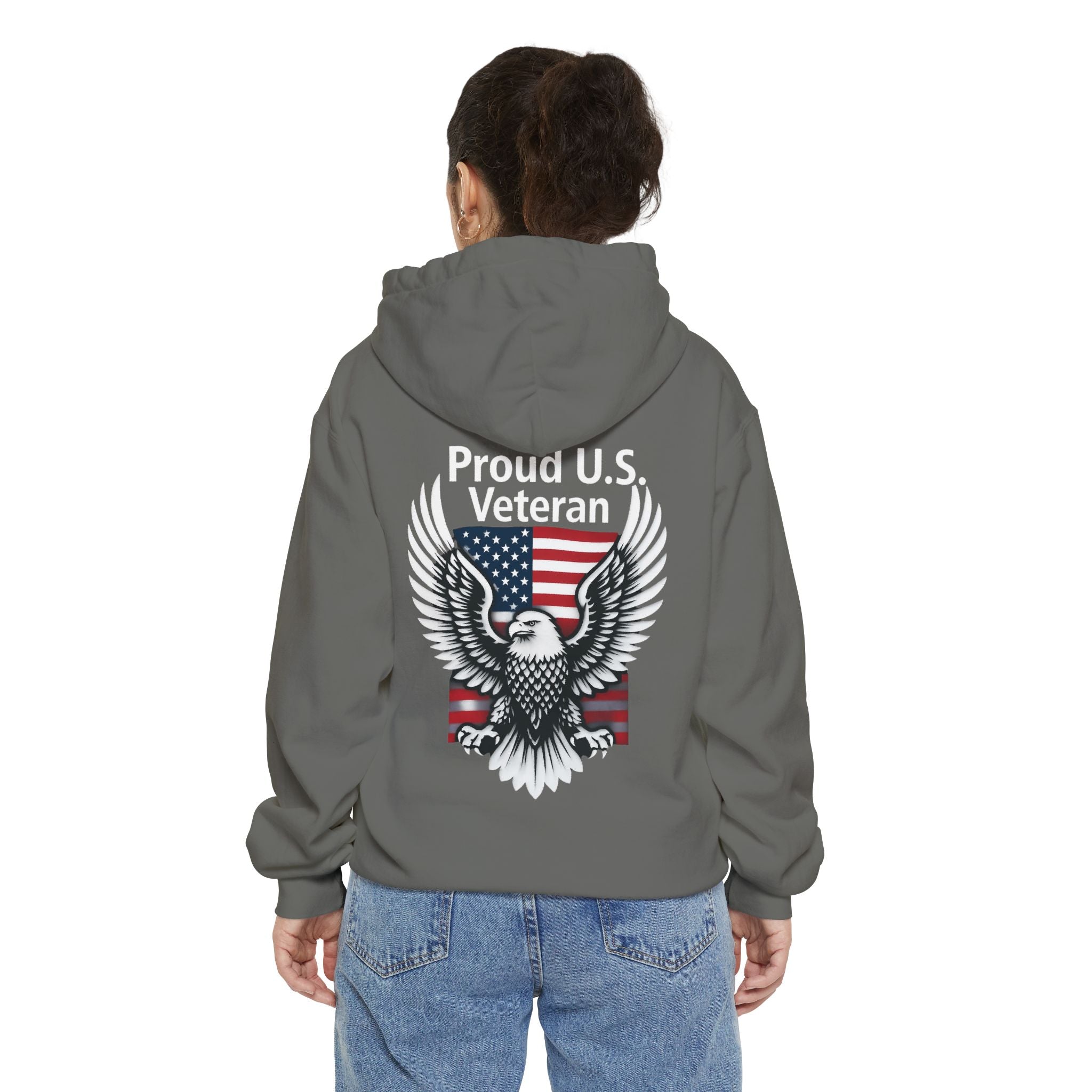 "Proud Veteran" Garment-Dyed Hoodie