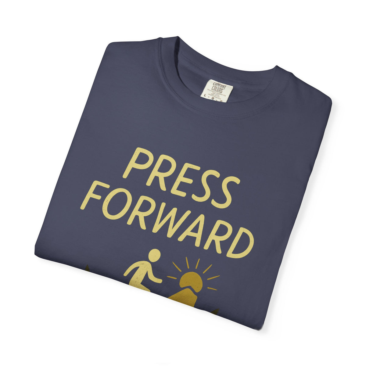 Color: Denim | Press Forward Unisex Garment-Dyed T-shirt