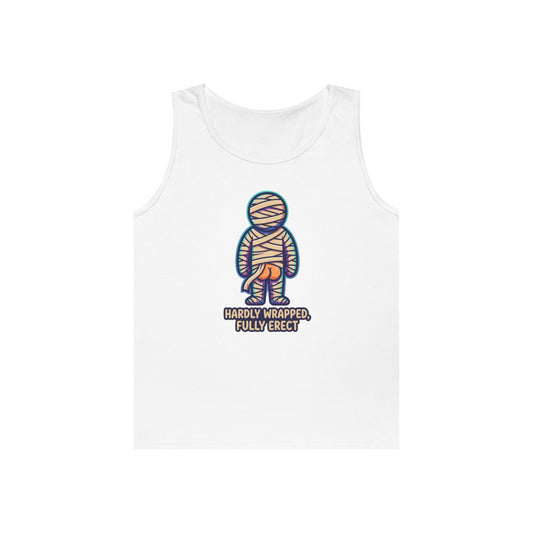 Color: White | Hardly Wrapped, Fully Erect Tank Top