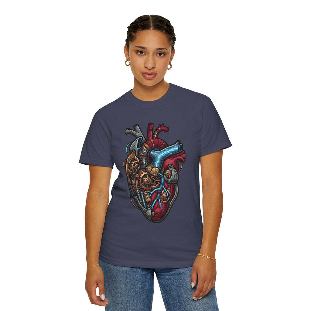 "Mechanical Heart" Unisex Garment-Dyed Tee