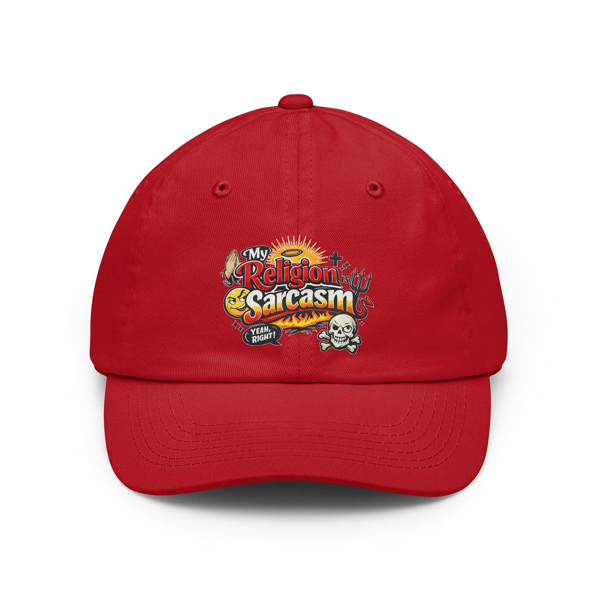 Color: Red | Religion Sarcasm Dad Hat