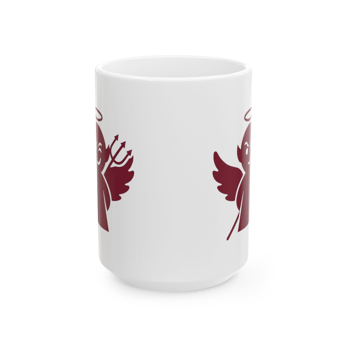"On The Naughty List" White Ceramic Mug — Graphic