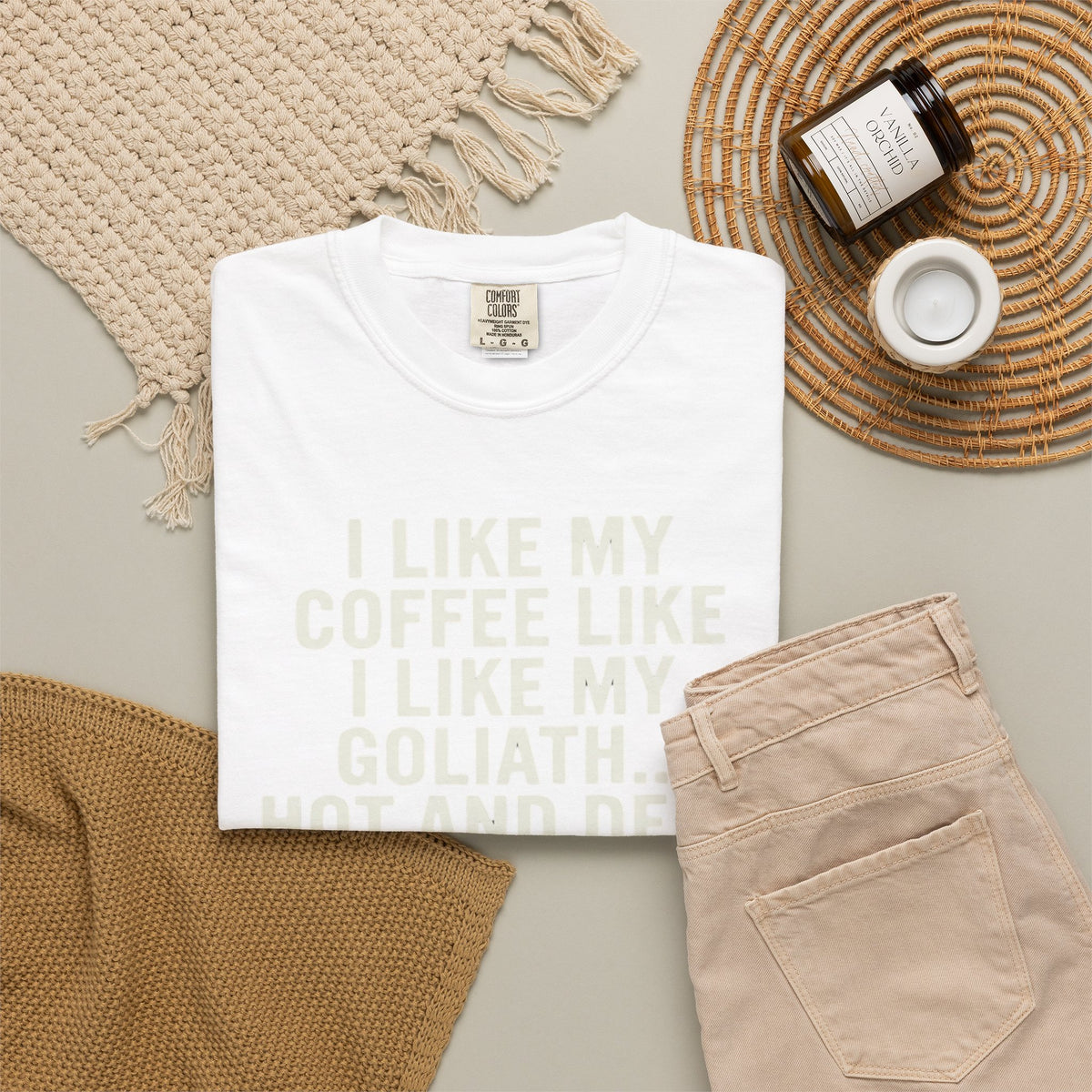 Good Book Series Coffee Hot and Dead Unisex Garment-Dyed Tee