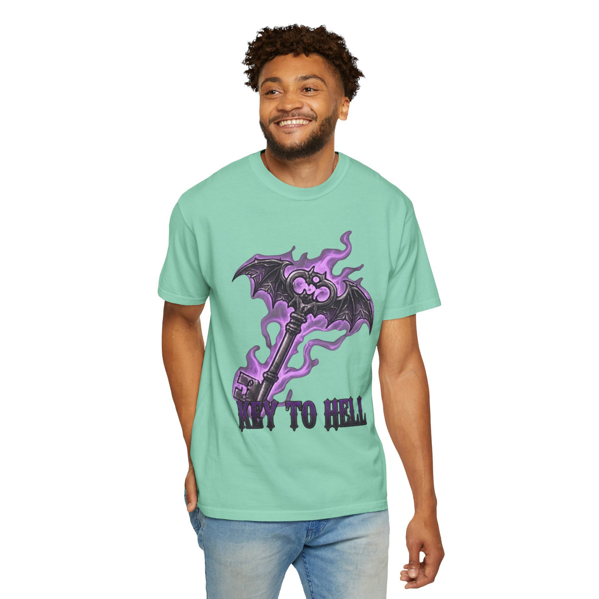 Color: Island Reef | Skeleton Key Unisex Garment-Dyed Tee