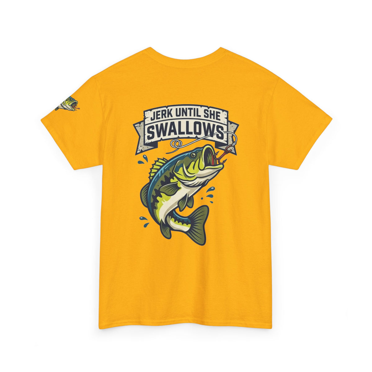 Color: Gold | Jerk Until She Swallows Premium Graphic Tee