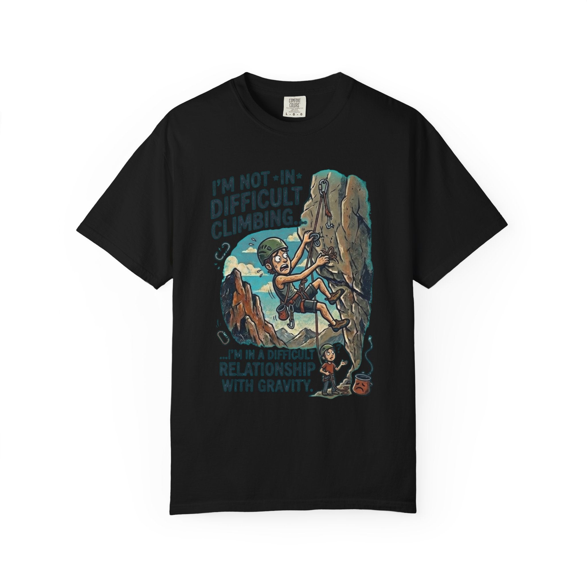"Difficult Climbing" Unisex Garment-Dyed Tee