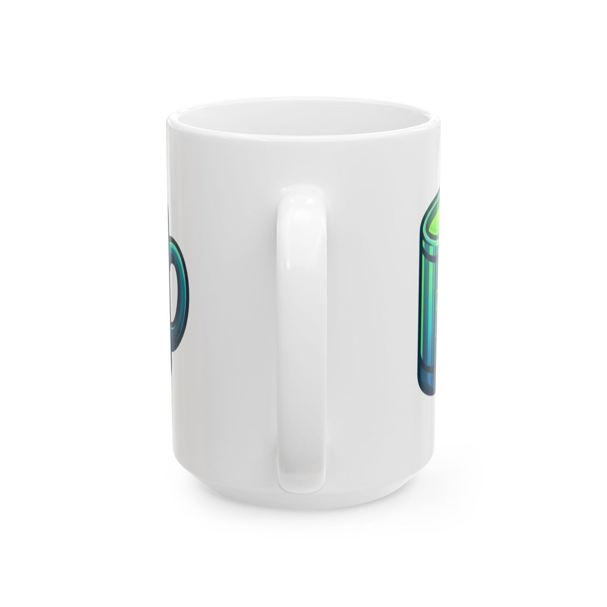 "I Like My Radiation Like My Coffee" White Ceramic Mug — Graphic
