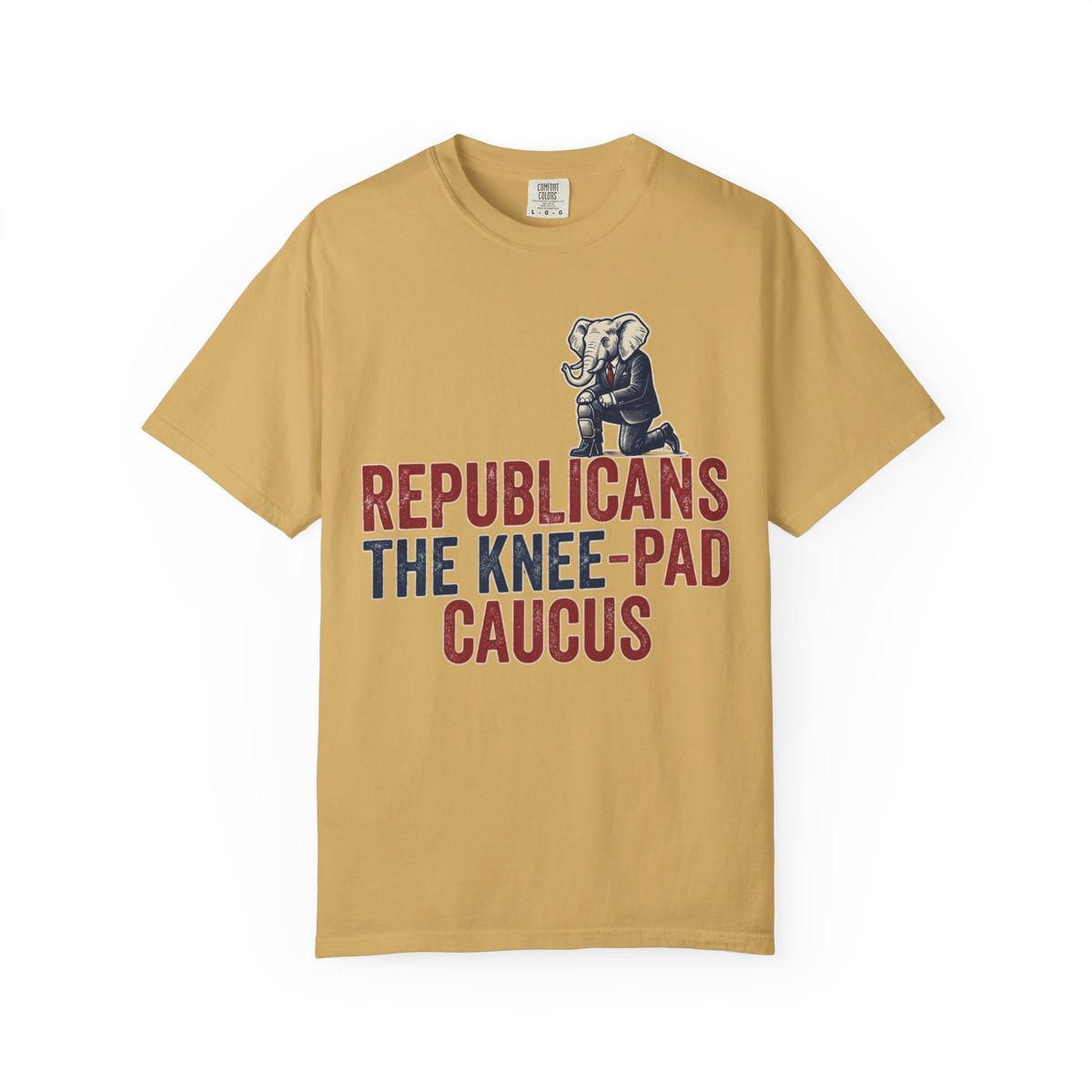 Color: Mustard | The Knee Pad Caucus Unisex Garment-Dyed Tee