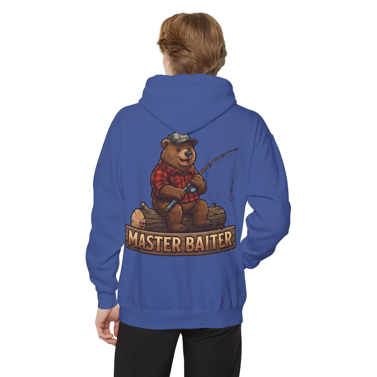 Color: Flo Blue | Bear Master Baiter Garment-Dyed Hoodie