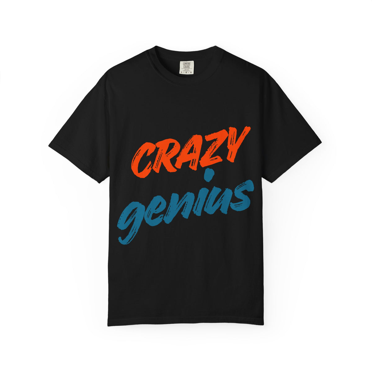 Color: Black | Crazy Genius Unisex Garment-Dyed T-shirt