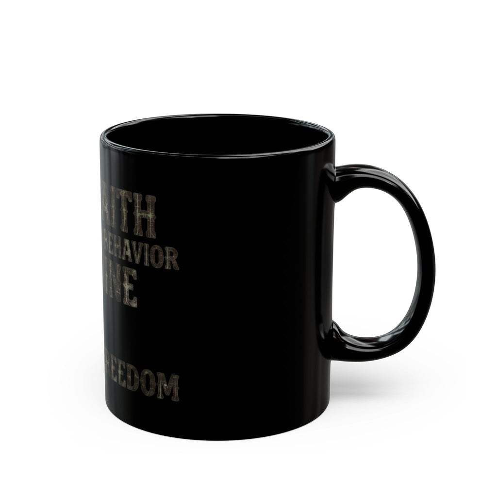 "Religious Freedom" Black Ceramic Mug