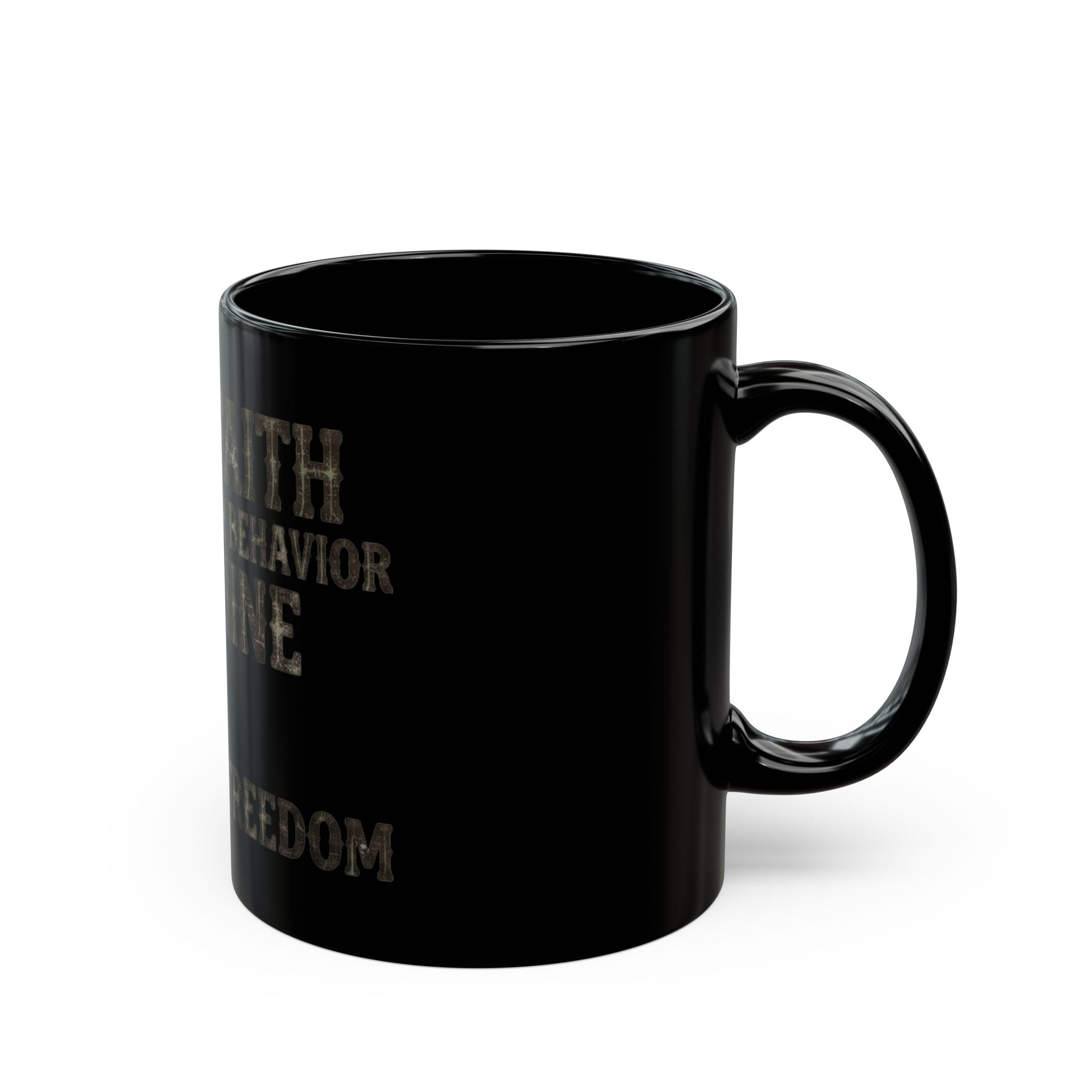 "Religious Freedom" Black Ceramic Mug