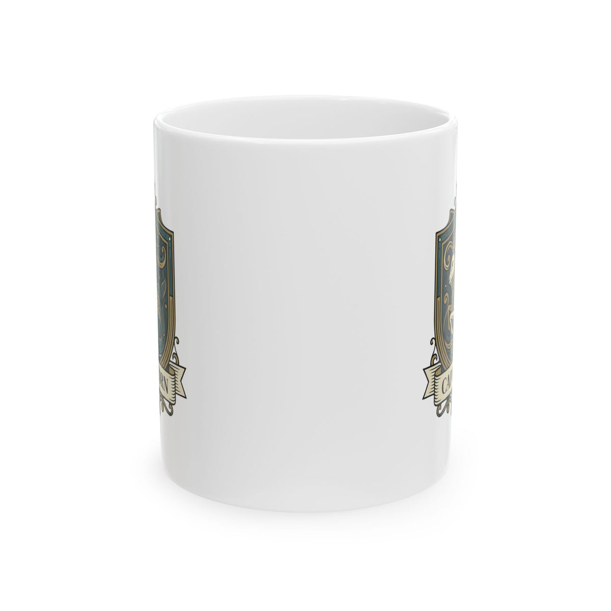 "Capricorn- The Sea-Goat Crest" White Ceramic Mug