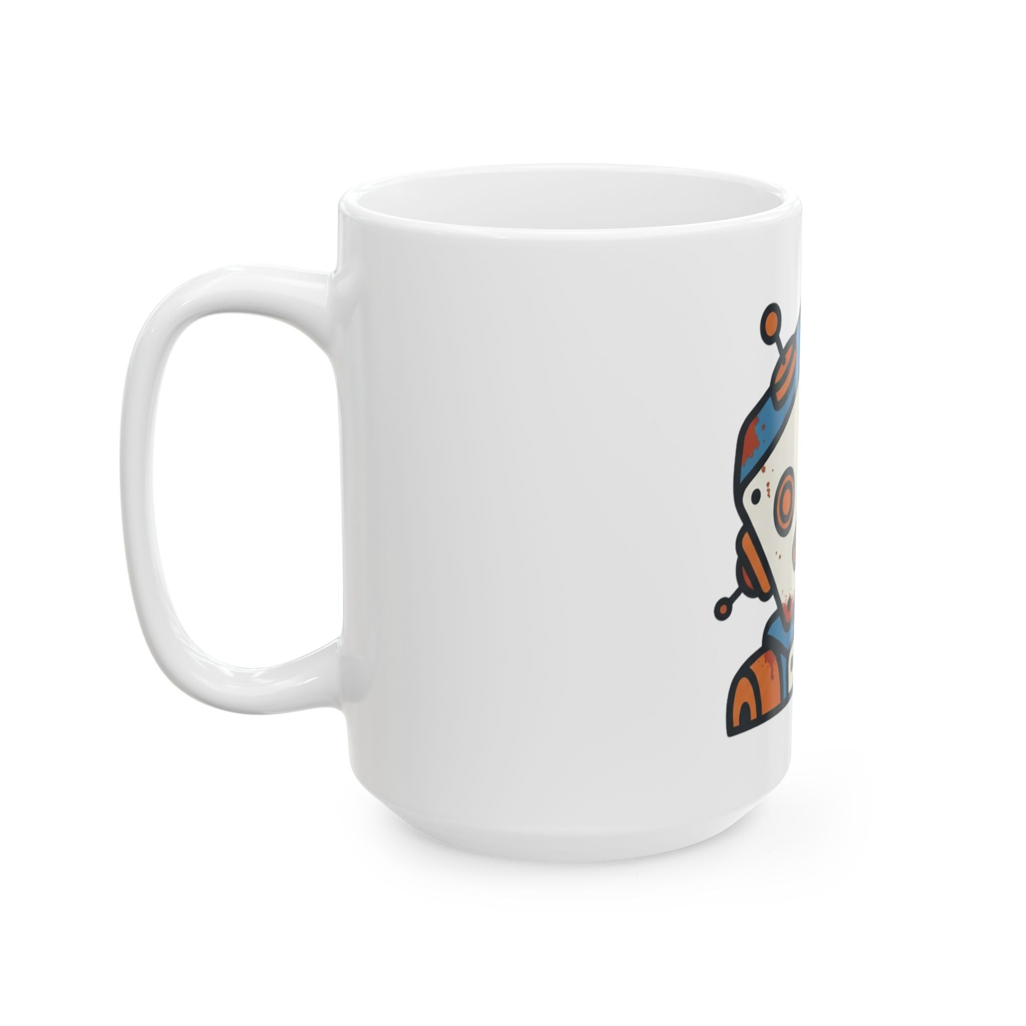"Sex Machine" White Ceramic Mug — Graphic