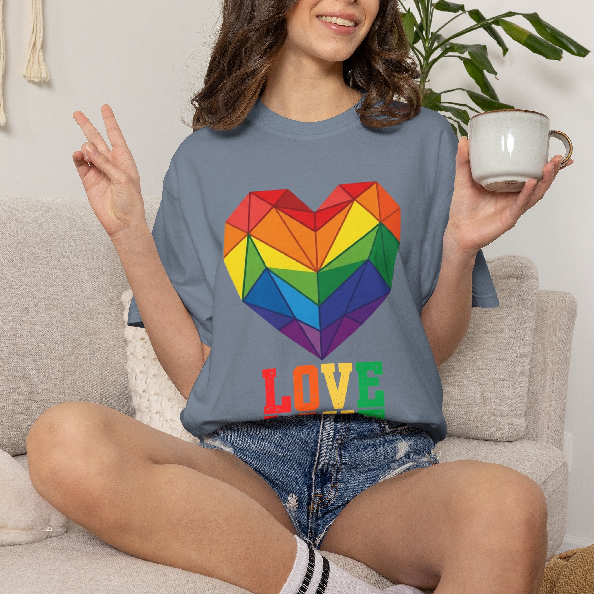 "LOVE" Unisex Garment-Dyed Tee